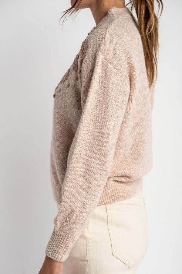 Sweater Flores Rosa