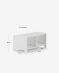 Mueble de almacenaje Nunila de MDF blanco 78 cm Mueble de almacenaje Nunila de MDF blanco 78 cm