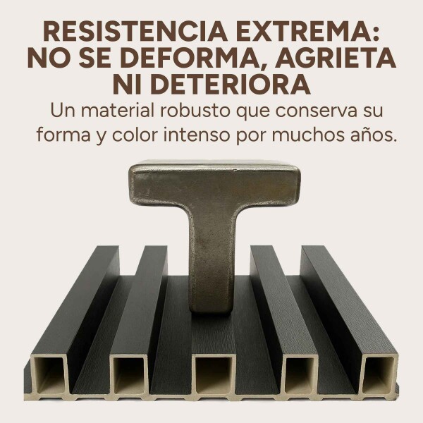 Pack x50 Wpc Simil Madera Wall Panel Lambrin 2.90x16.7 Color Negro