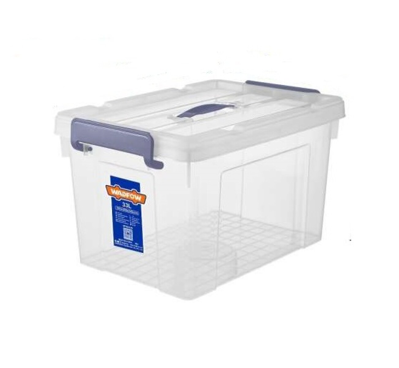 CAJA CONTENEDOR PLASTICO APILABLE TRANSPARENTE 33LT WADFOW WTB2335 