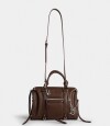 Cartera Bowling Con Cadena Marron Oscuro
