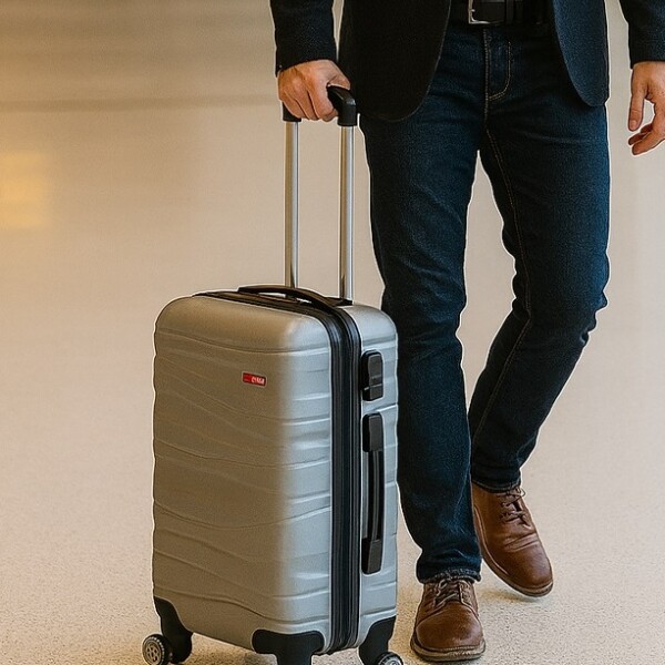 Valija Rigida Carry On Con Mango Telescopico Gris Valija Rigida Carry On Con Mango Telescopico Gris