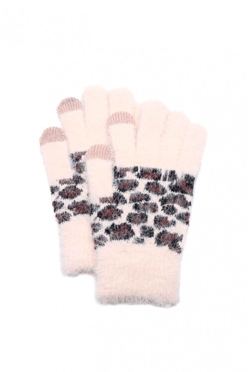 Guantes Leopardo Blanco