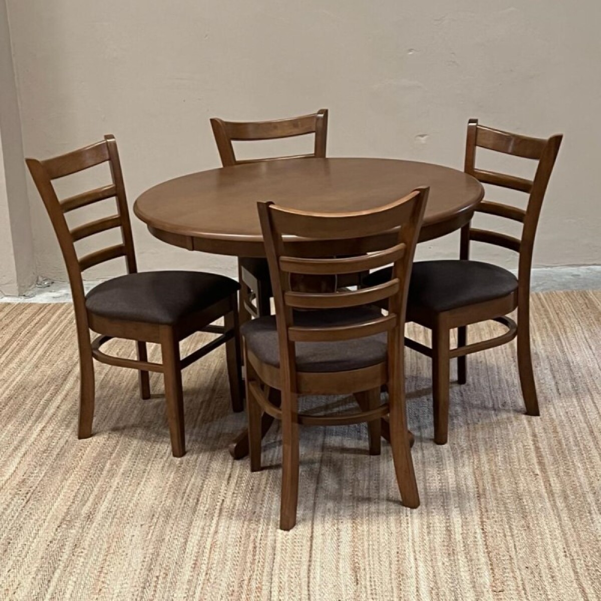 JUEGO DE COMEDOR SUE+ 4 SILLAS TAPIZADAS 