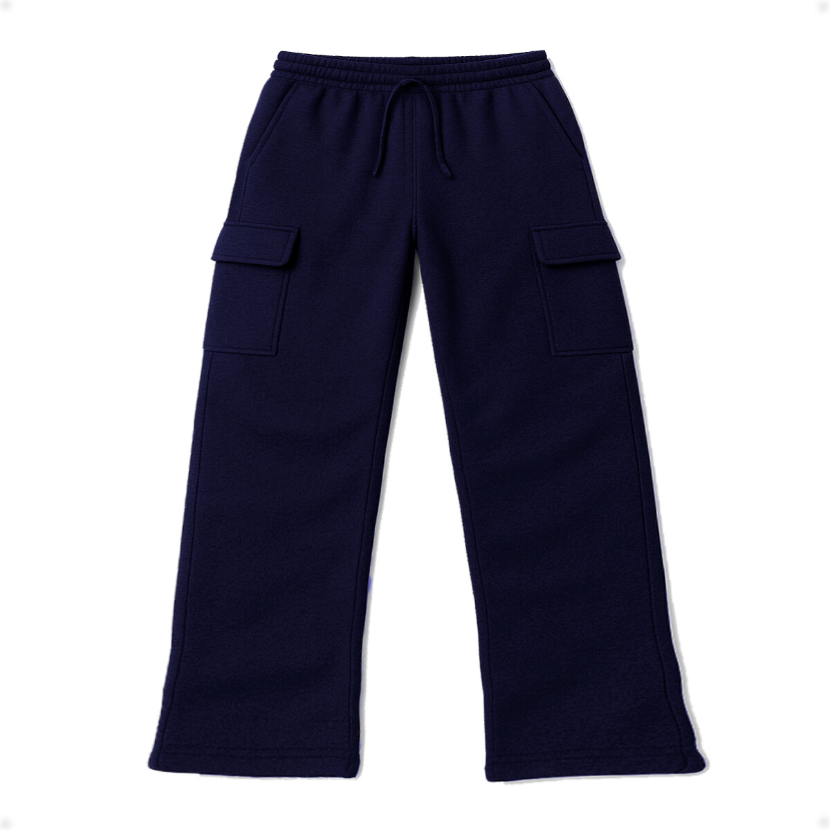 Pantalón Jogging Deportivo Tipo Cargo - Azul Navi 