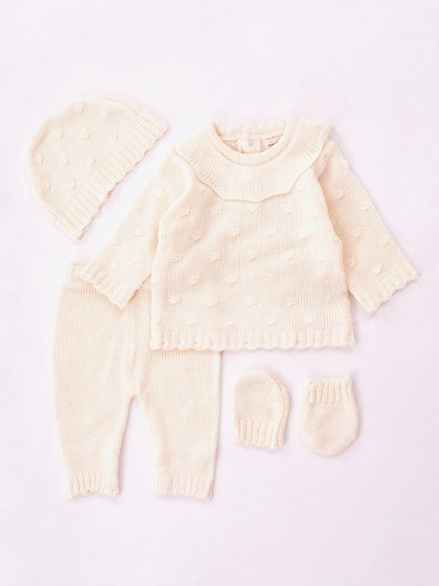 CONJUNTO RECIEN NACIDO - OFF WHITE 