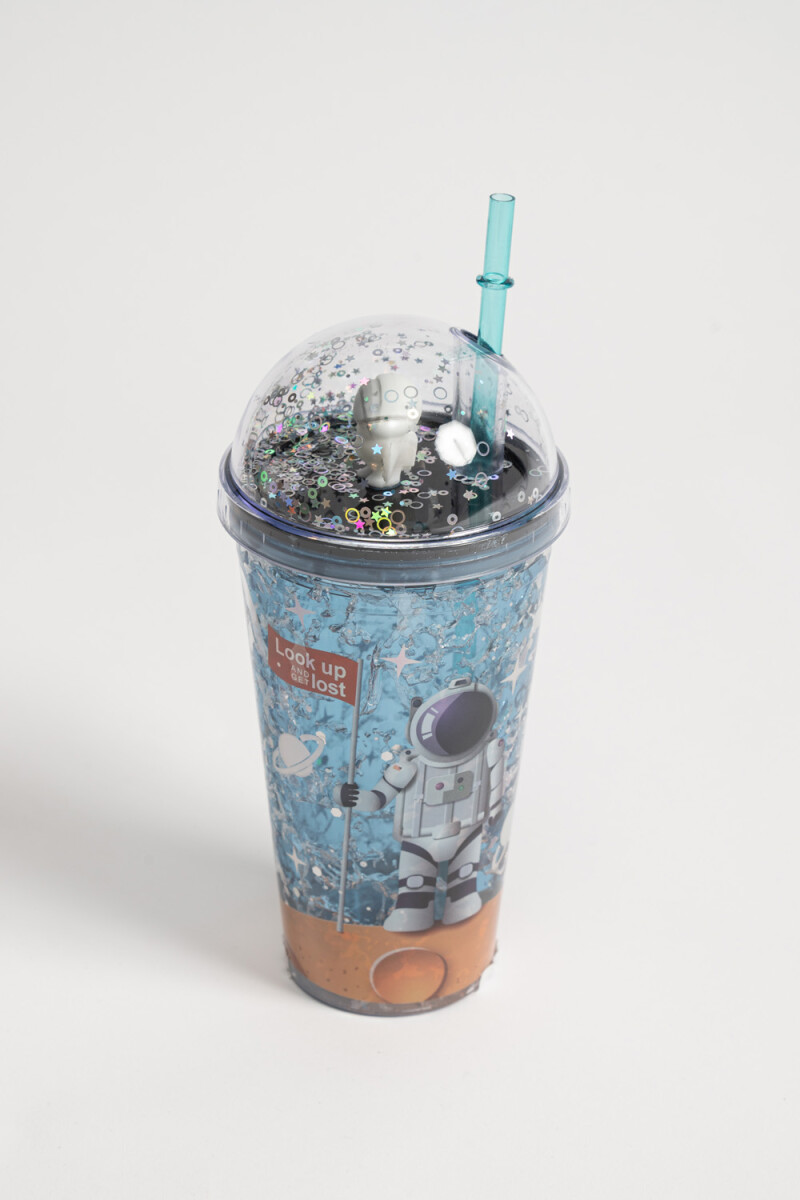 Vaso con luces 450 ml Astronauta