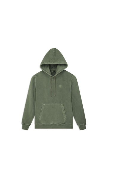 Shield Garment Dyed Hoodie Verde