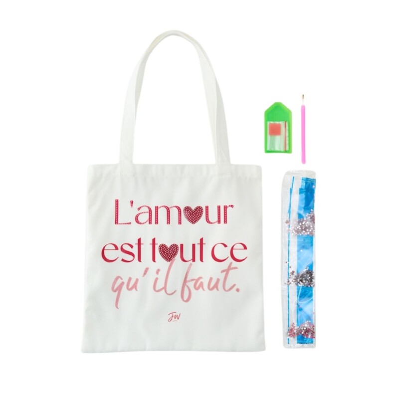 Tote bag Gem Art minimal para decorar con gemas Tote bag Gem Art minimal para decorar con gemas