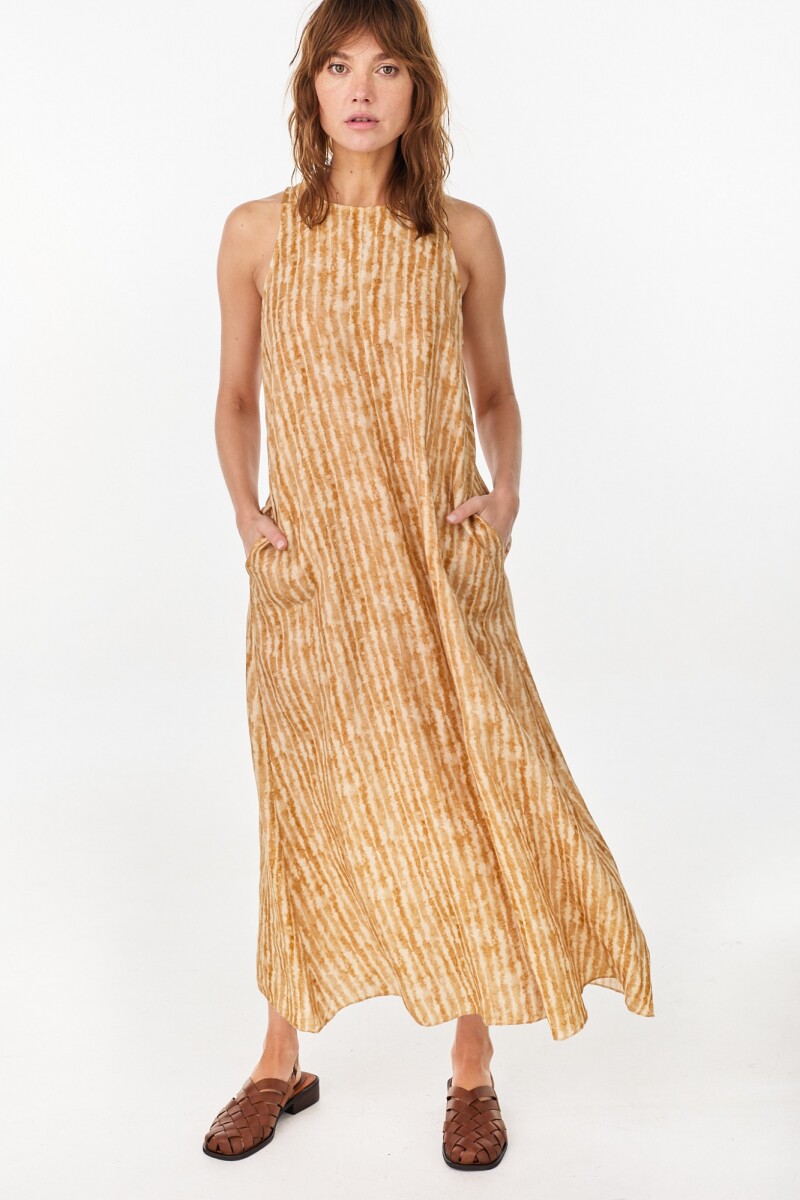 Vestido Duck - Estampa Mostaza 