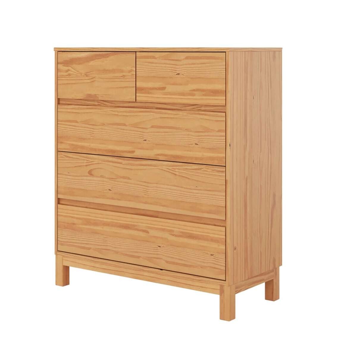 Comoda 5 Cajones Madera Maciza - Square 