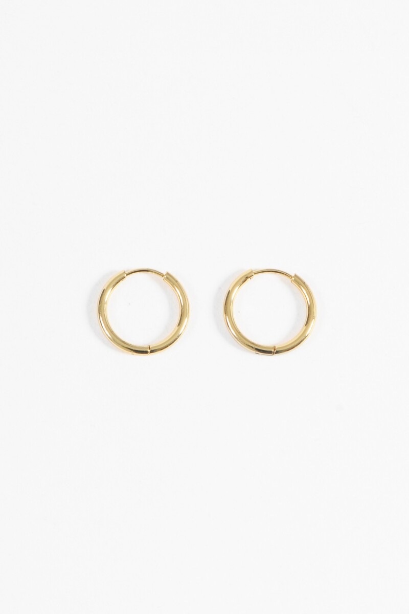 Aros acero small dorado