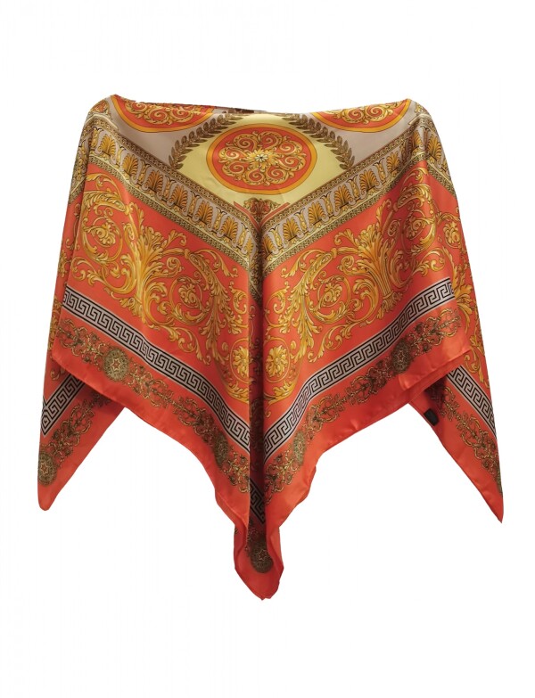 Poncho Saten Arabescos MULTI/ANARANJADO