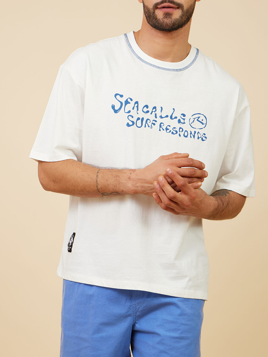 T-SHIRT BURGOS RUSTY - Blanco 
