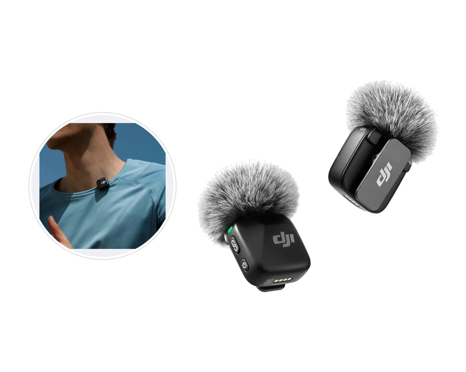 Micrófono Inalámbrico DJI Mic Mini con 2 Transmisores, Receptor y Estuche de Carga 