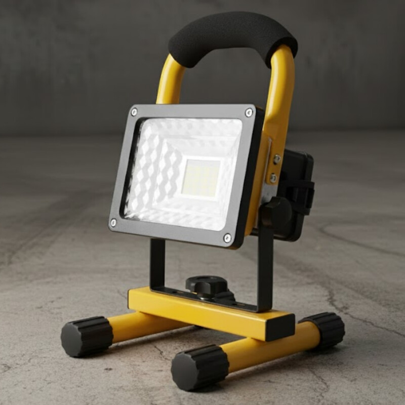 Foco led recargable 30 W AMARILLO