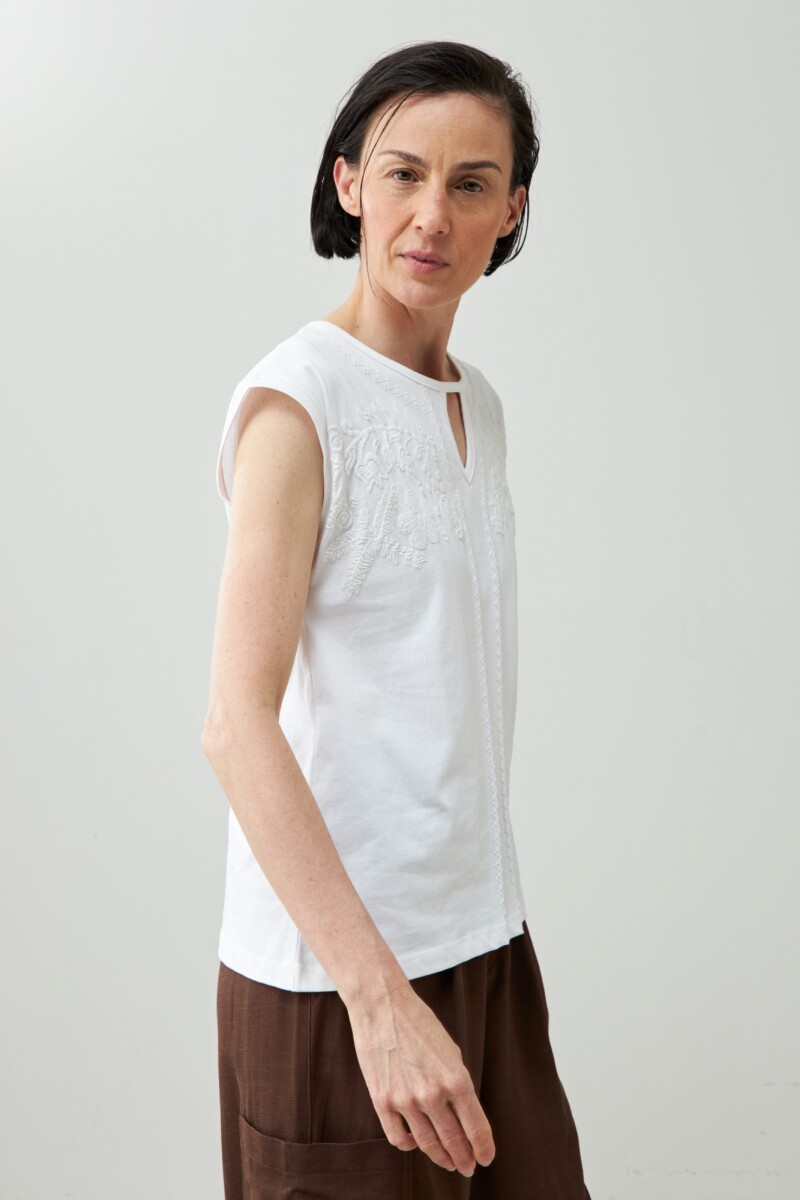 Remera estampada Jazmín Silvestre blanco