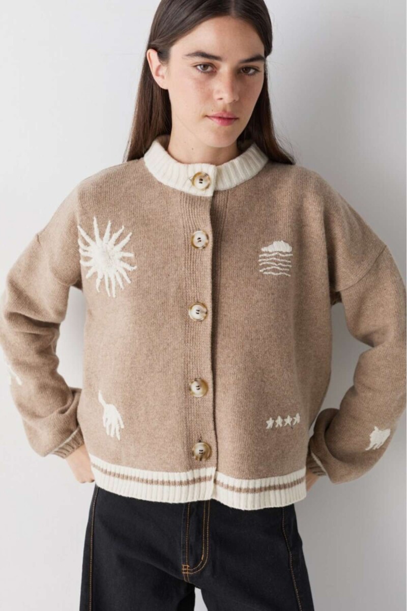 Pre Venta Cardigan Terro Uy - Beige 