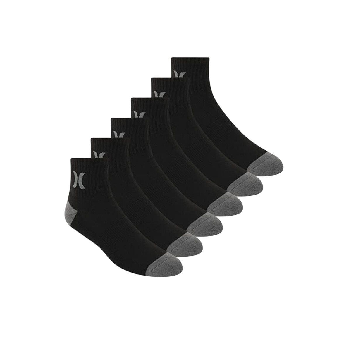 Medias Hombre Hurley 6PK - Black / White / Grey - Black 