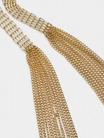 Collar Largo Con Múltiples Cadenas dorado