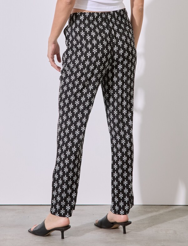 Pantalon Print BLANCO/NEGRO