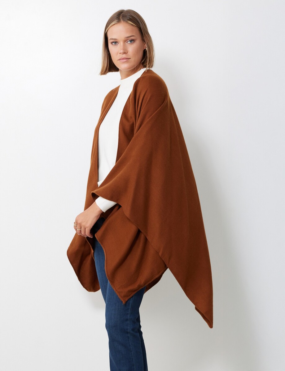 Ruana Solid - Tostado 