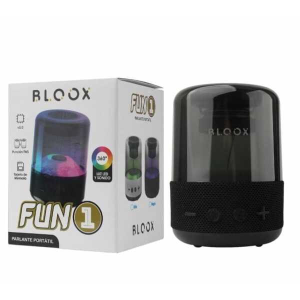 Parlante Bloox Fun 01 Bluetooth 3w PARLANTE BLOOX FUN_01 NEGRO