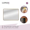 Espejo Horizontal Lumax 120x70 Cm Para Baño Marco Desempañador Con Luz LED Dorado