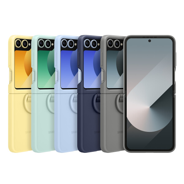 Protector De Silicona Para Galaxy Z Flip6 SAMSUNG Z FLIP 6 SILI COVER RING AMARILL