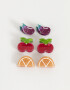 Hebillas Infantiles Frutas Set De Mini Broches Infantiles - Combinacion Tricolor