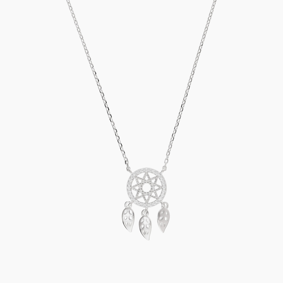 Cadena Con Dije Atrapasueños En Plata 925 