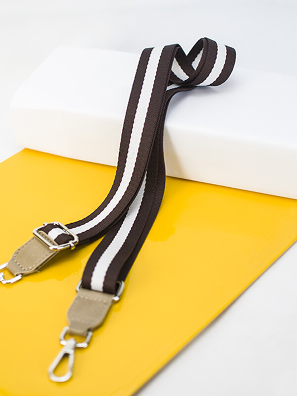 CORREA GALON PARA CARTERA CHOCOLATE CON NUDE