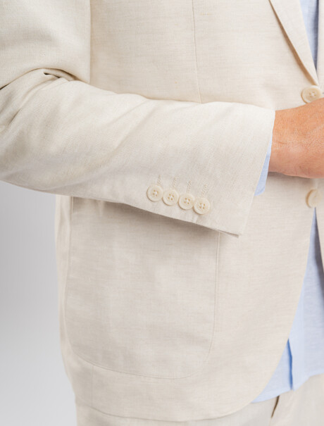 Saco lino liso crudo