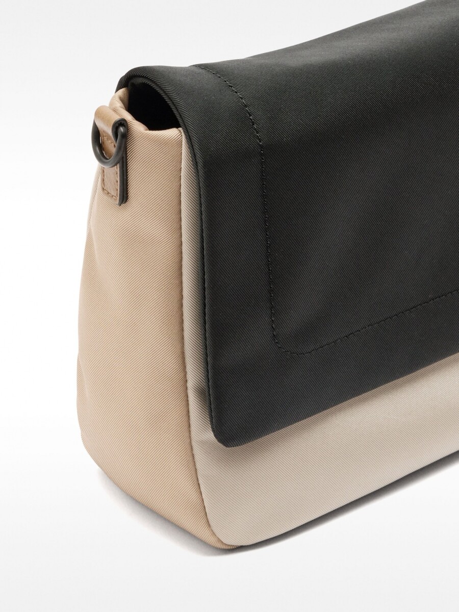 Bolso Bandolera Color Block negro