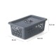 Caja organizadora con tapa M 5L GRIS