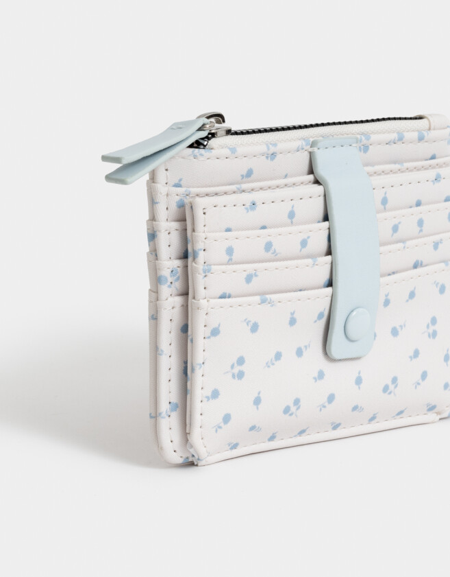 Billetera Estampados Billetera Cuerina Con Lazo - Estampado Flores