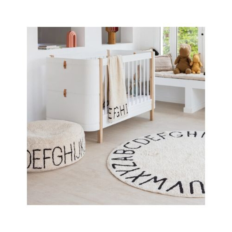 Pouf lavable ABC Natural - Black - Lorena Canals Pouf Lavable Abc Natural - Black - Lorena Canals