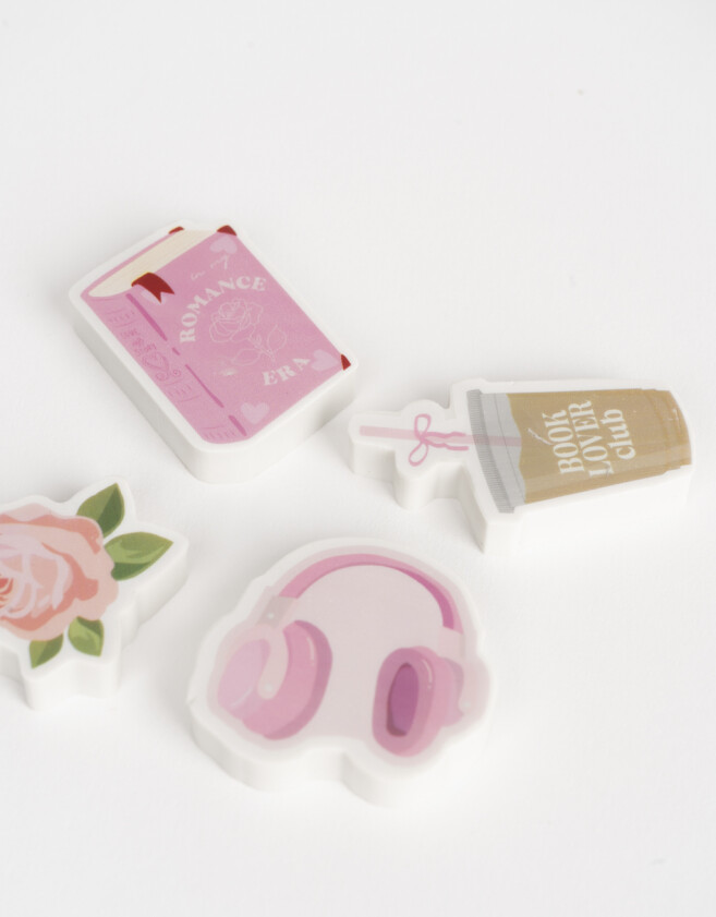 Útiles Varios Set De Gomas De Borrar "in My Romance Era" - Combinacion Multicolor
