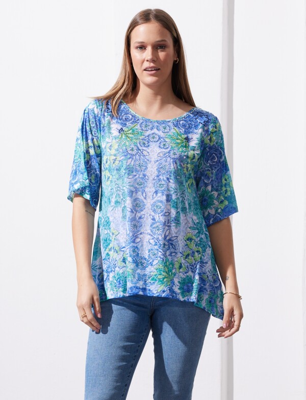 Blusa Brillos AZUL/MULTI