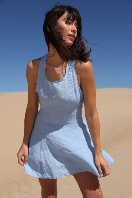 Vestido Flamenco Celeste