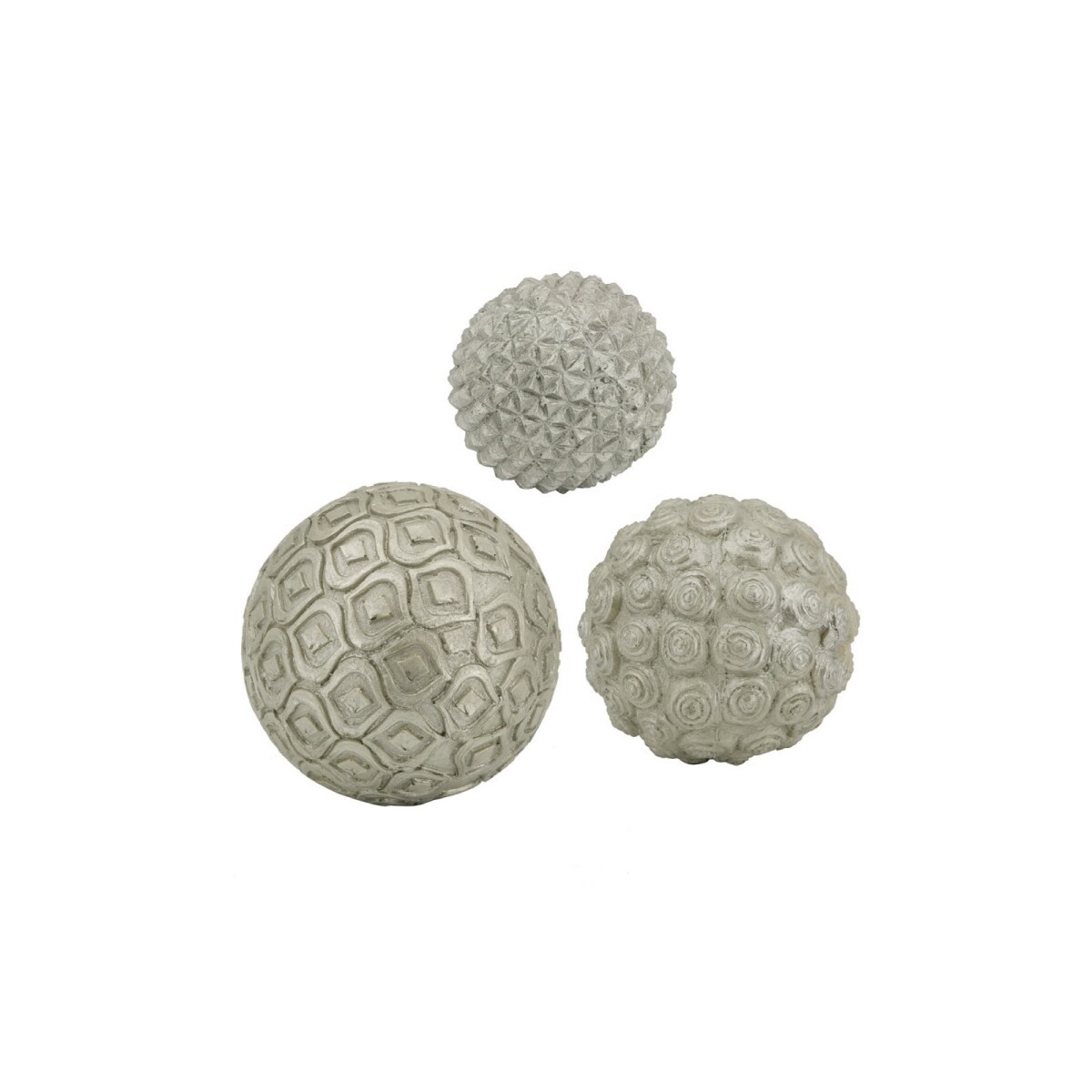 BOLAS DE PLATA NAHARA 13CM/10CM/7.5CM 