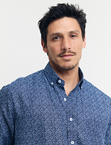 012667 CAMISA HARRINGTON LABEL Azul Osc/bla