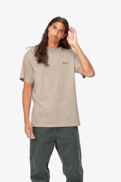 S/S SCRIPT EMBROIDERY T-SHIRT Blanco