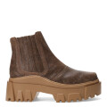 Botas de Mujer Miss Carol NING de cuero con elástico Marrón