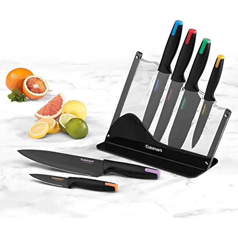 Juego de 7 pzas. 6 cuchillas + bloque de acrilico Cuisinart C55-7PCE Juego de 7 pzas. 6 cuchillas + bloque de acrilico Cuisinart C55-7PCE