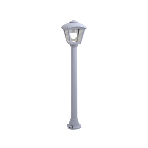 Farol c/columna tr. gris 6W IP55 E27 GIAFFA/ROBY FL0590