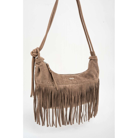 Cartera Gamuza Vegana Flecos Vison