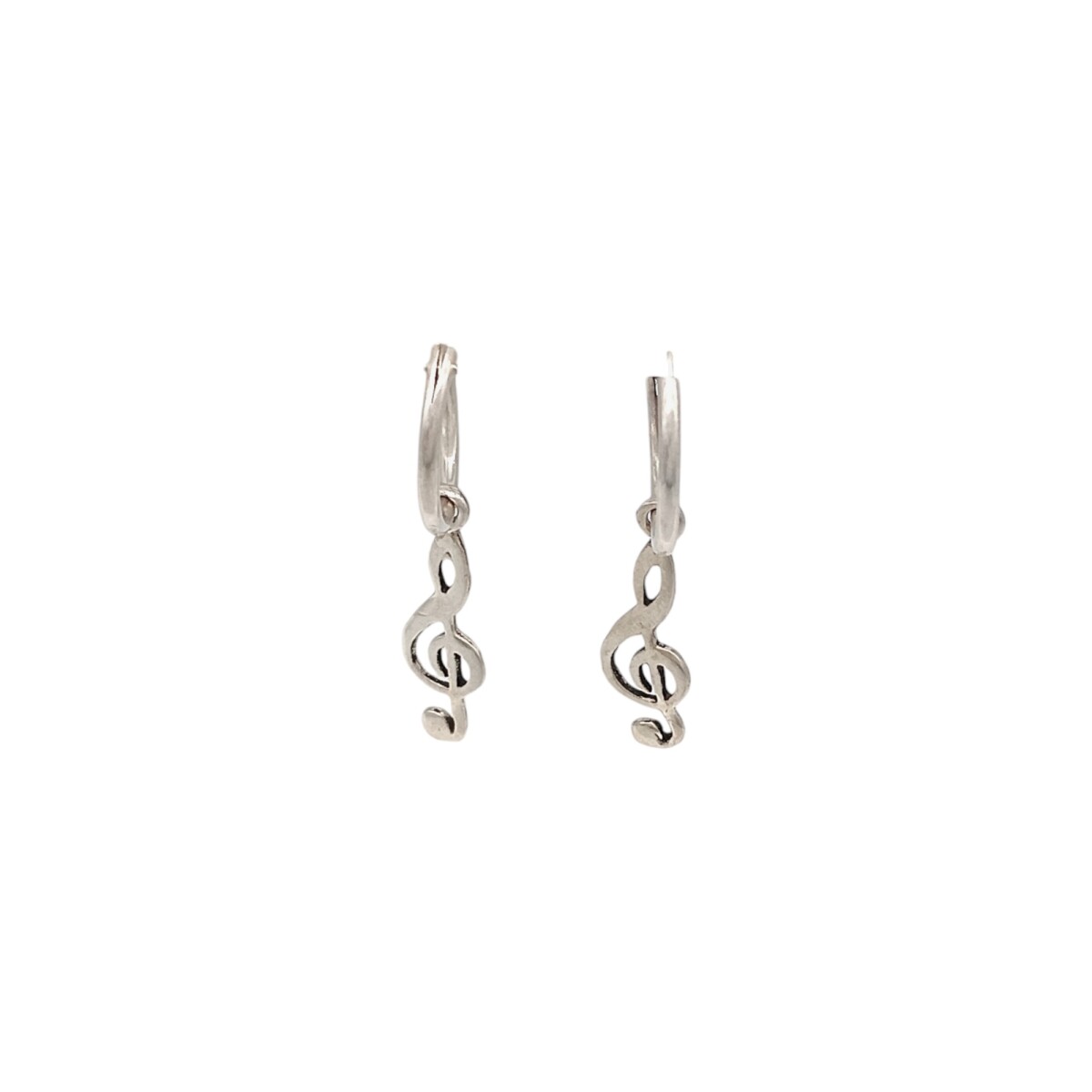 Caravanas Aro Clave de Sol-Plata 925-Sin Piedra-CA3710 - sinpiedra 