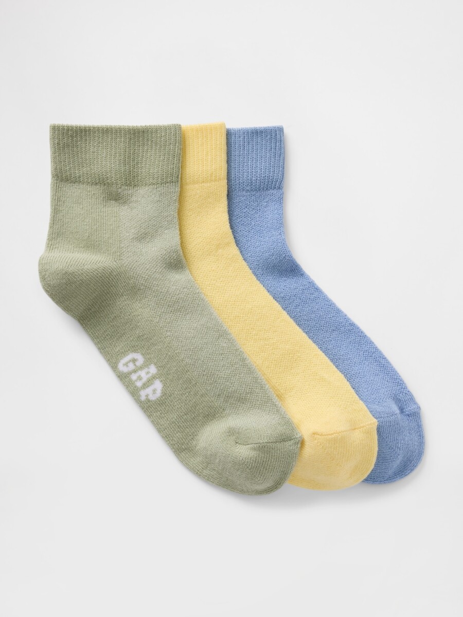 Medias Logo Gap Pack X3 Niño - Desert Sage 