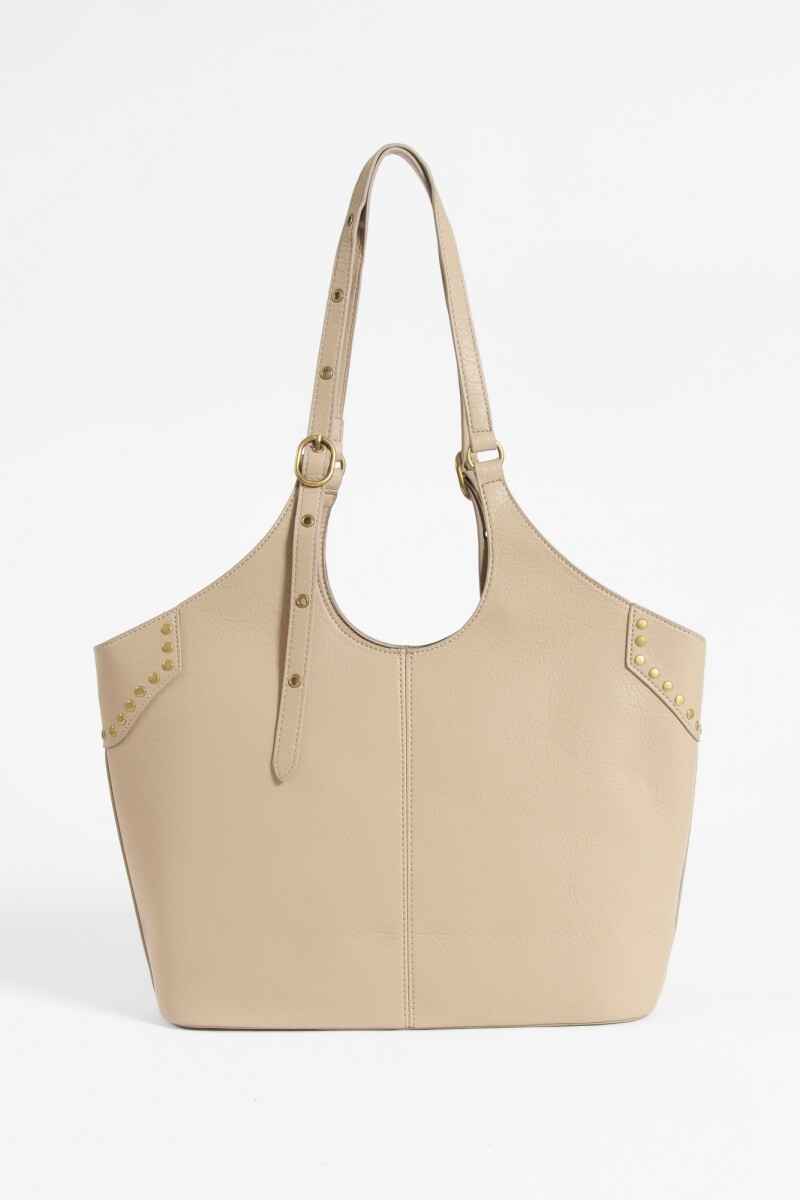 Shopper tachas antique beige